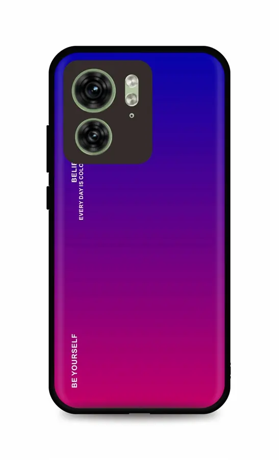 Kryt TopQ LUXURY Motorola Edge 40 pevný duhový fialový 120748