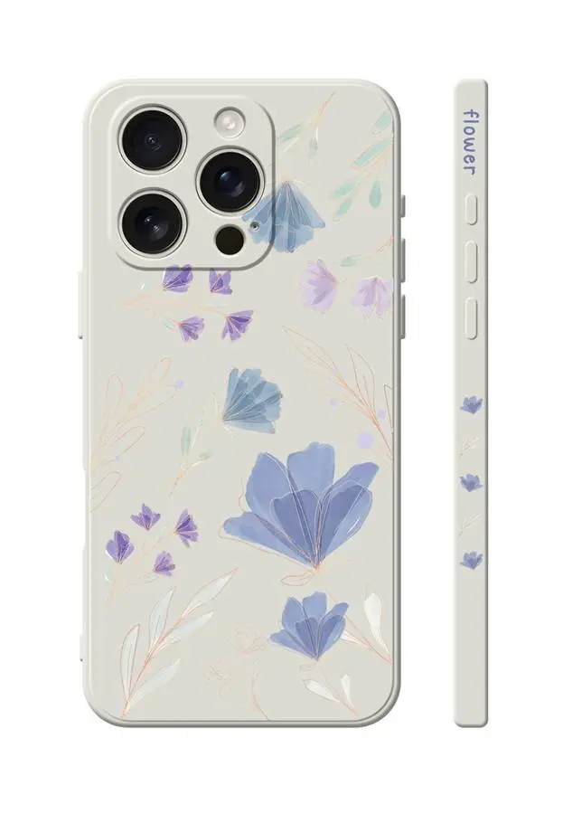 Kryt TopQ Design iPhone 16 Pro Max Modré kvítky 130793