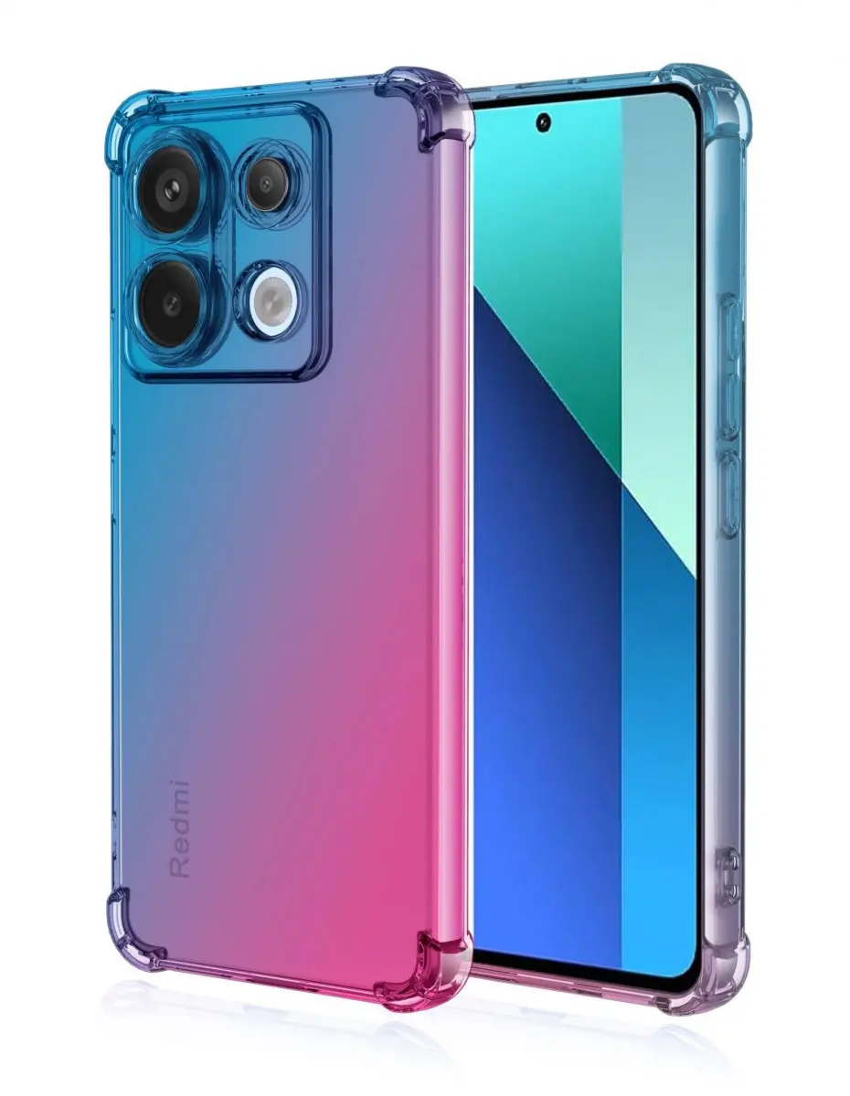Kryt TopQ Xiaomi Redmi Note 13 Shock duhový modro-růžový 120961