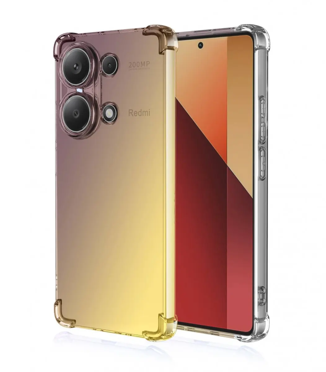 Kryt TopQ Xiaomi Redmi Note 13 Pro Shock duhový purpurovo-žlutý 120984