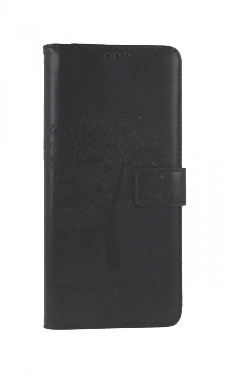 Pouzdro TopQ Xiaomi Redmi 10C knížkové Černý strom sovičky 81011