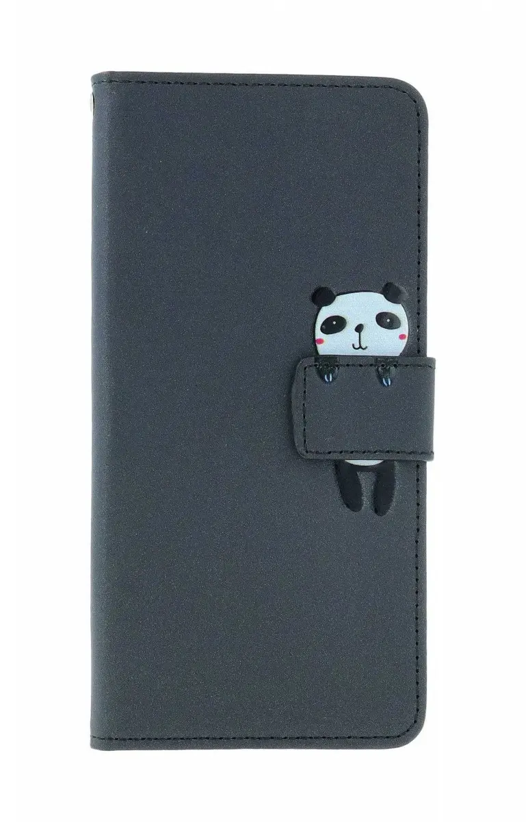 Pouzdro TopQ Xiaomi Redmi Note 13 knížkové černé s pandou 131048