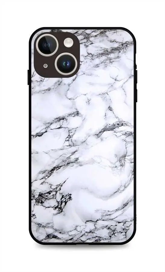 Kryt TopQ LUXURY iPhone 15 pevný Marble White 111300