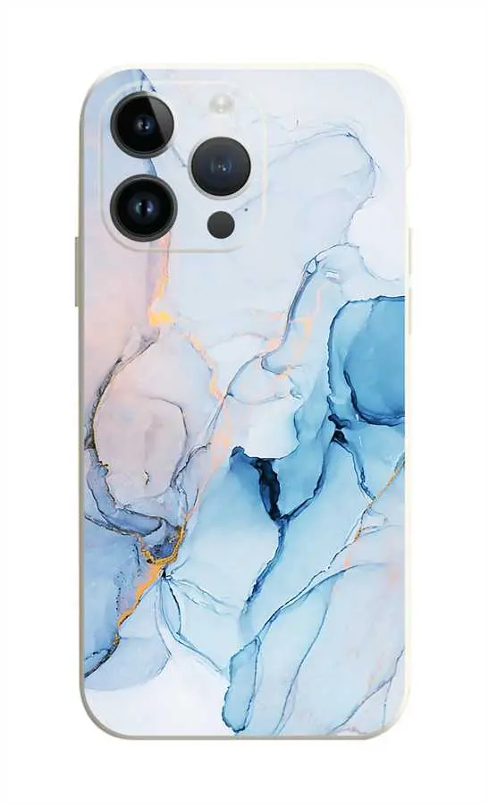 Kryt TopQ iPhone 14 Pro Mramor modrý 111302