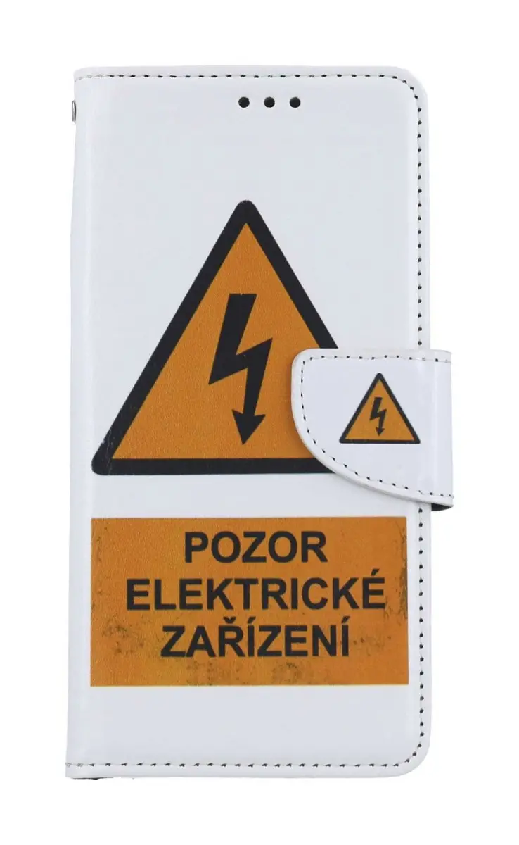 Pouzdro TopQ Xiaomi Redmi Note 13 knížkové Pozor elektrické zařízení 121357