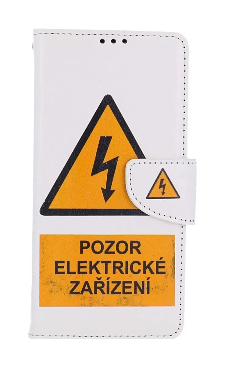 Pouzdro TopQ Xiaomi Redmi Note 13 Pro+ 5G knížkové Pozor elektrické zařízení 121424