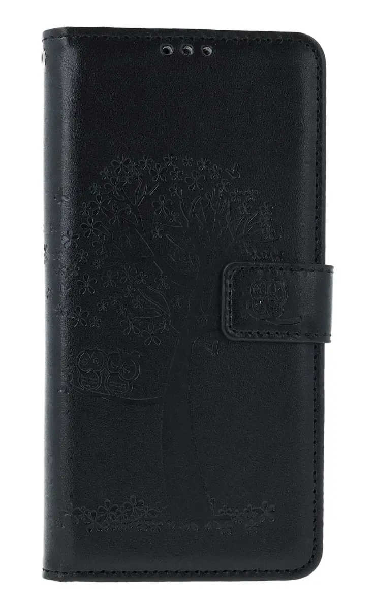 Pouzdro TopQ Xiaomi Redmi Note 13 Pro 5G knížkové Černý strom sovičky 131463