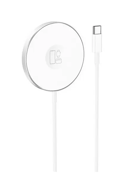 Bezdrátová rychlonabíječka Borofone BQ18 TopQ MagSafe 15W bílá 91485