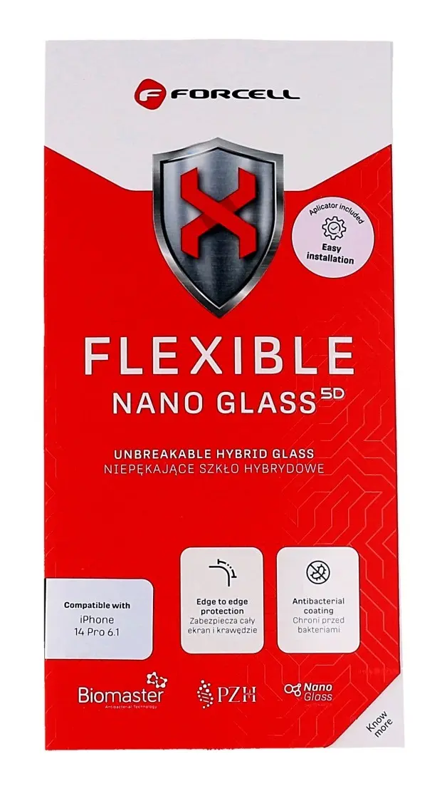 Tvrzené sklo Forcell Flexible iPhone 14 5D černé 81498