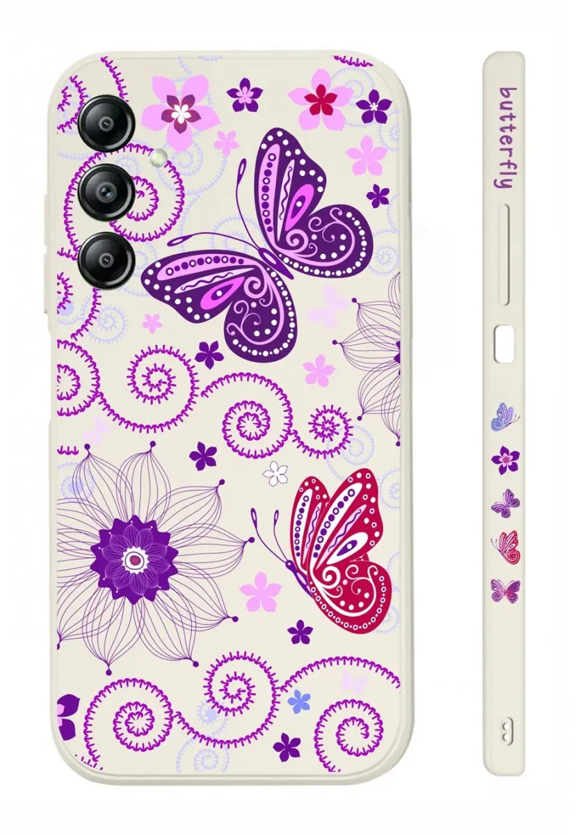 Kryt TopQ Design Samsung A34 Fialoví motýlci 121564