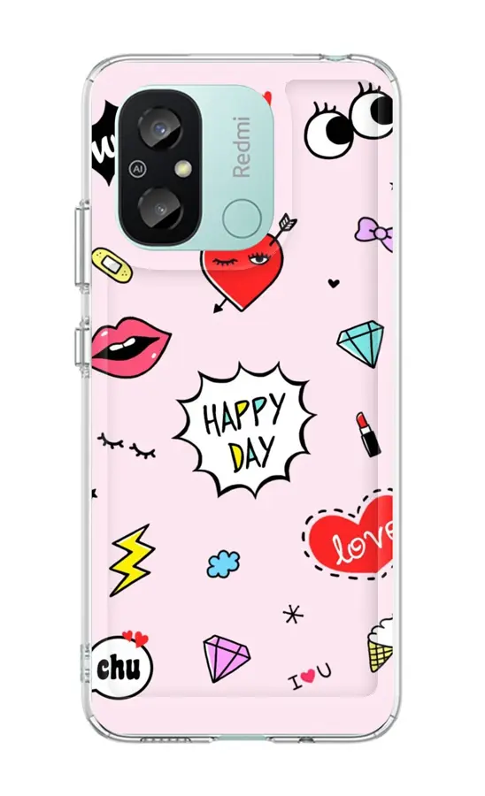 Kryt TopQ Image Xiaomi Redmi 12C Image pevný Happy Day 121633