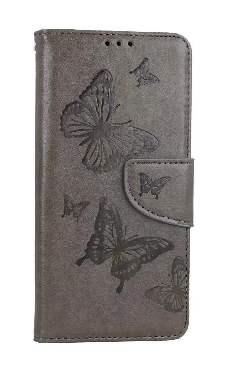 Pouzdro TopQ Samsung A54 5G knížkové Butterfly šedé 111884
