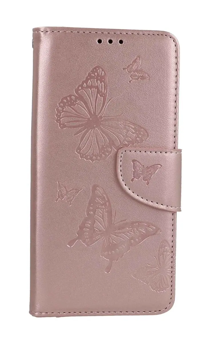 Pouzdro TopQ Samsung A54 5G knížkové Butterfly růžové světlé 111887
