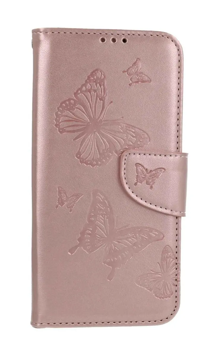 Pouzdro TopQ Samsung A34 knížkové Butterfly růžové světlé 111946