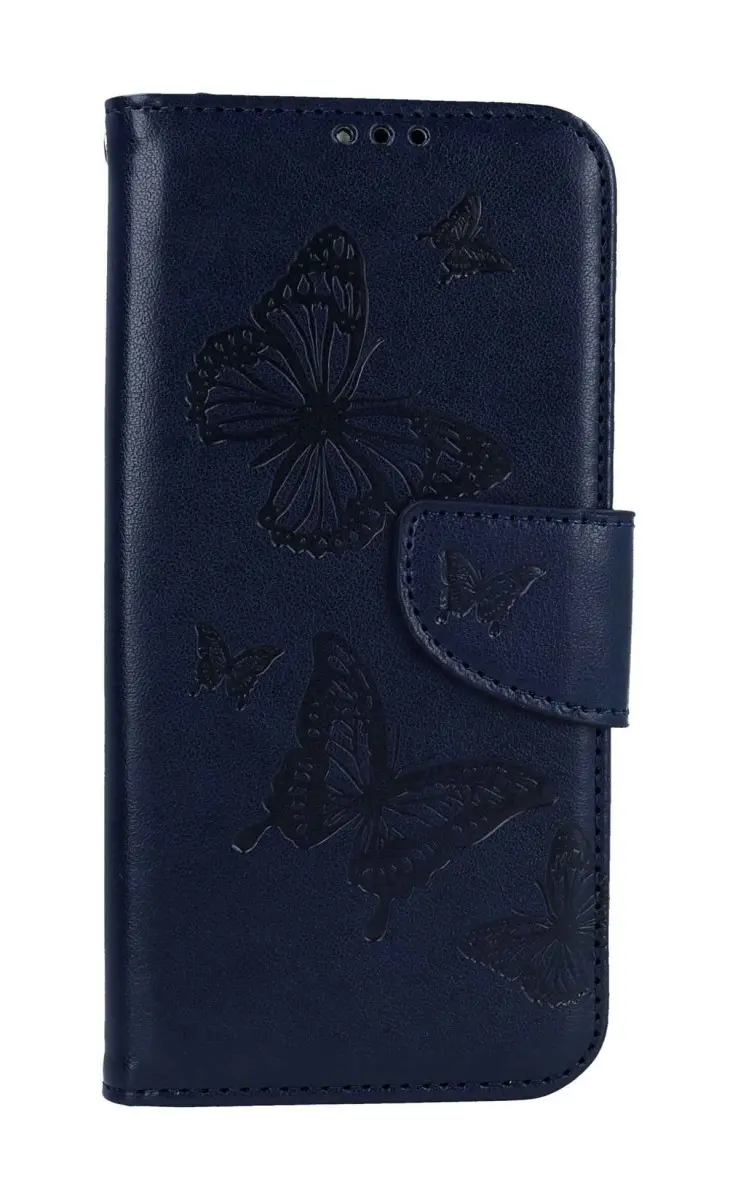 Pouzdro TopQ Samsung A34 knížkové Butterfly modré tmavé 111947