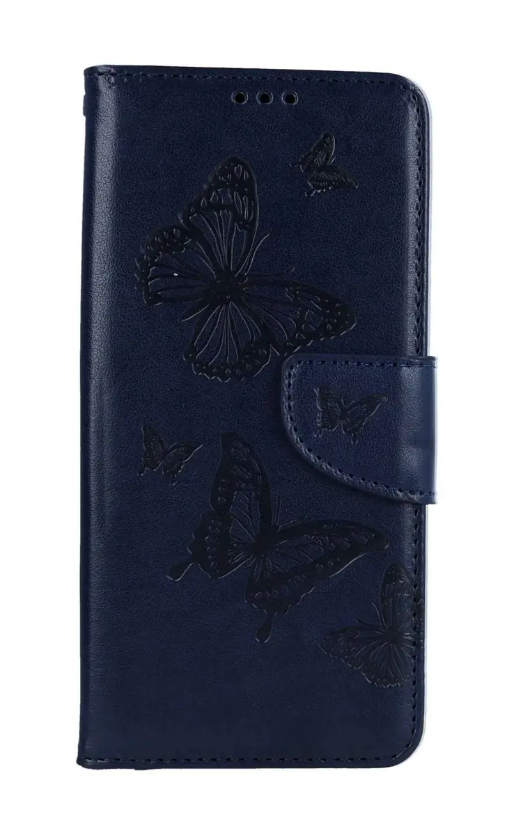 Pouzdro TopQ Samsung A14 knížkové Butterfly modré tmavé 111951