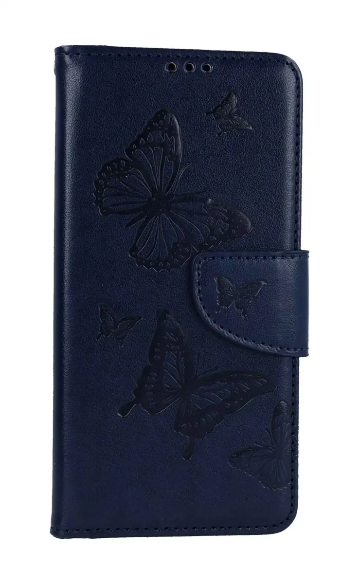Pouzdro TopQ Xiaomi Redmi Note 12S knížkové Butterfly modré tmavé 111957