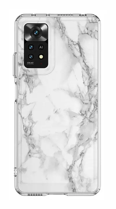 Kryt STYLE TopQ Xiaomi Redmi Note 11 pevný Mramor bílý 132242