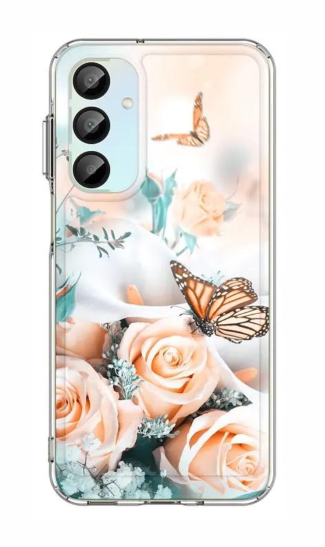 Kryt TopQ Image Samsung A16 Image pevný Růže s motýlem 132373