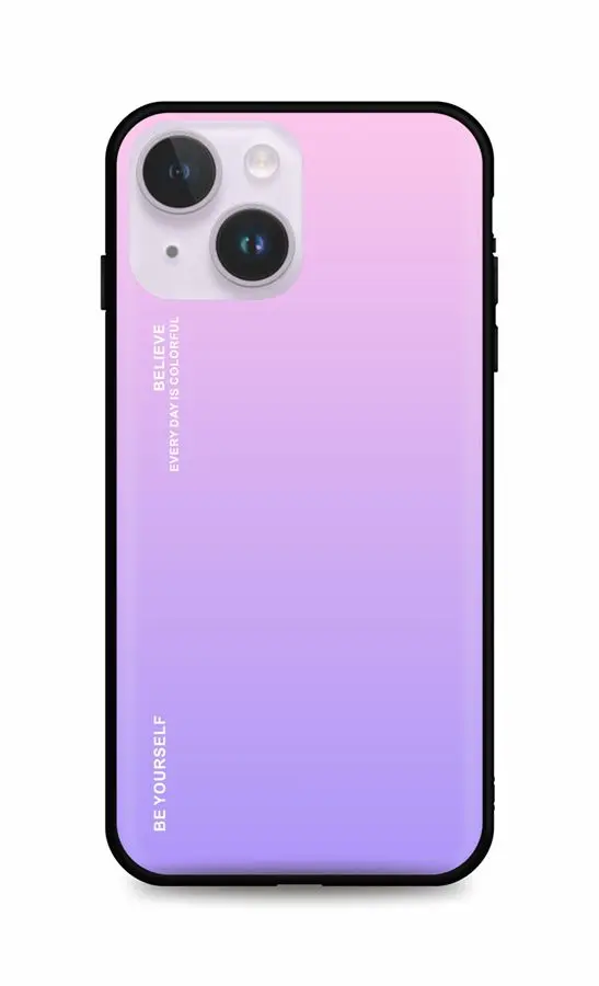 Kryt TopQ LUXURY iPhone 14 Plus pevný duhový růžový 82501