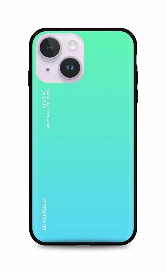Kryt TopQ LUXURY iPhone 14 Plus pevný duhový zelený 82502