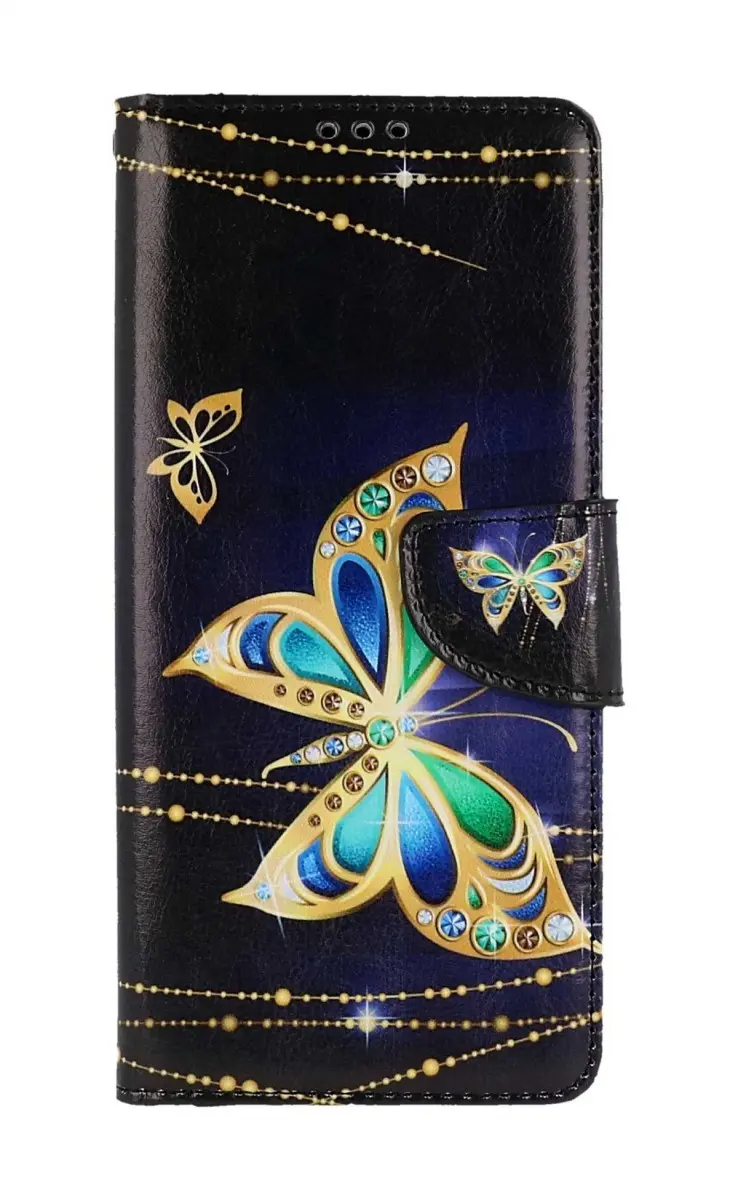 Pouzdro TopQ Xiaomi Redmi 12C knížkové Zlatý motýl 112659