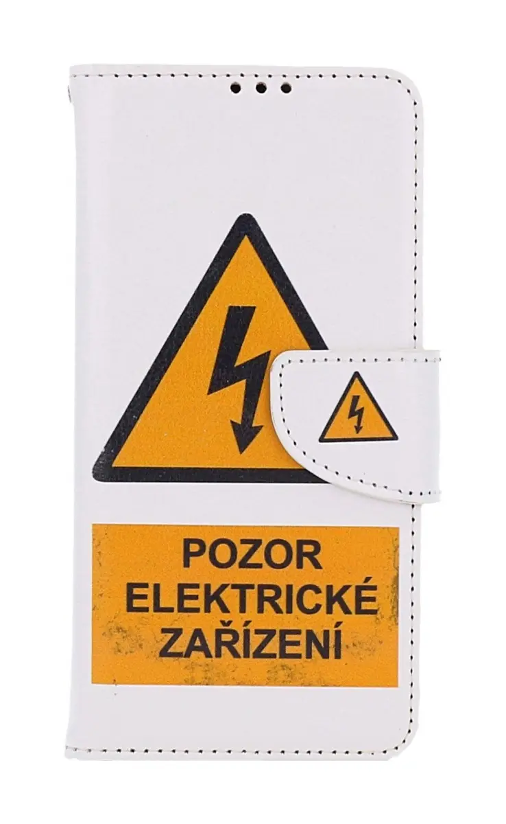 Pouzdro TopQ Xiaomi Redmi Note 12S knížkové Pozor elektrické zařízení 112673