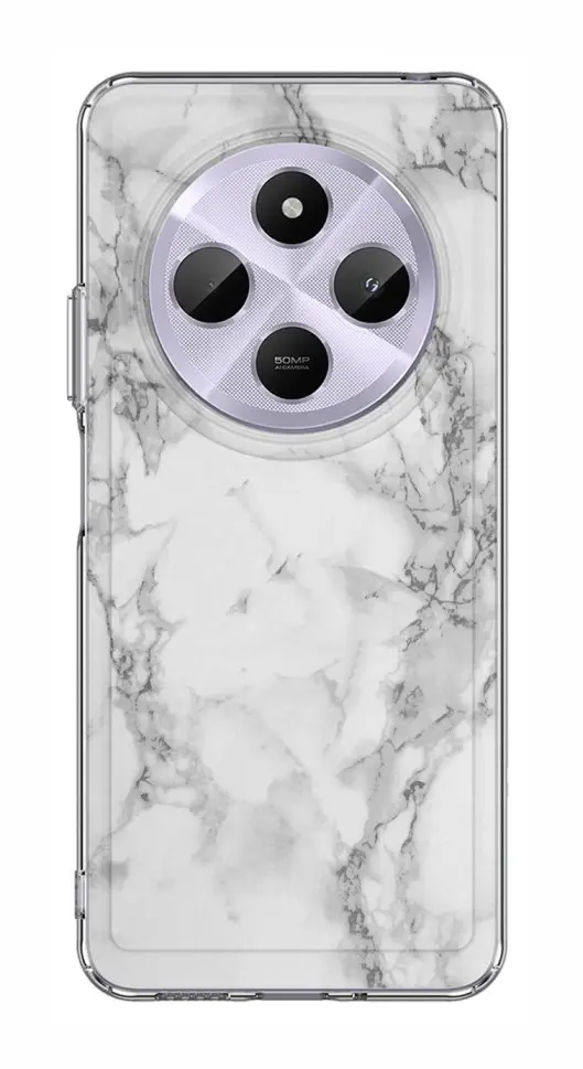 Kryt STYLE TopQ Xiaomi Redmi 14C pevný Mramor bílý 132679