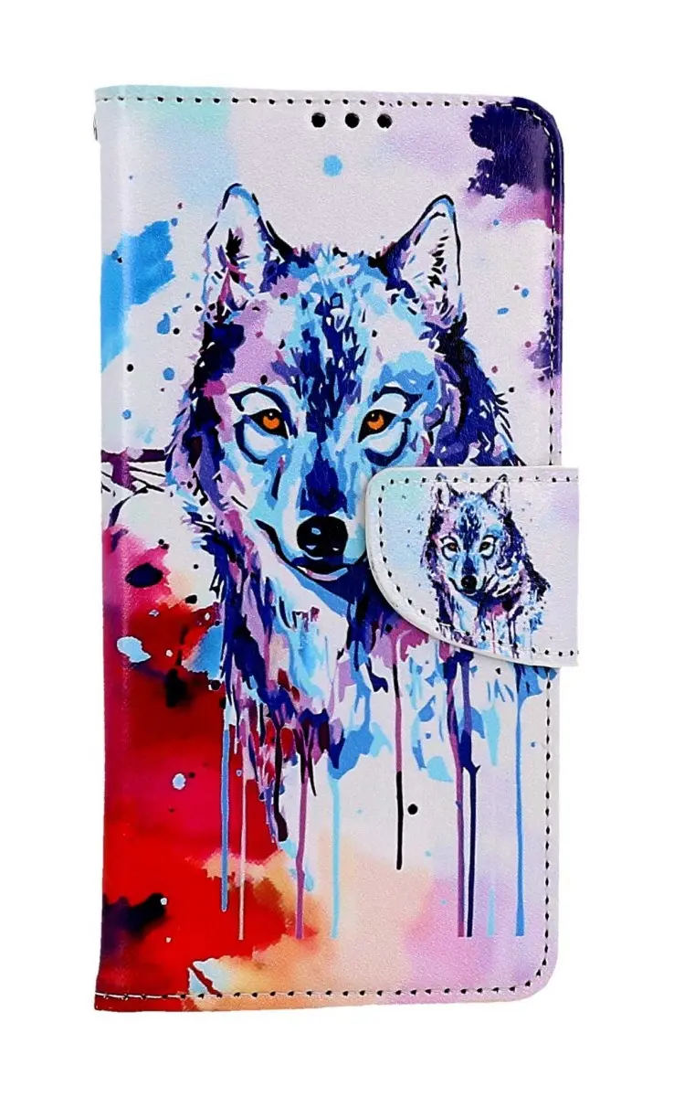 Pouzdro TopQ Xiaomi Redmi Note 12S knížkové Kresba vlka 112808