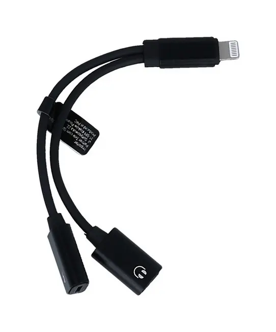 Adaptér TopQ Lightning - 2x Lightning konektor černý 92810