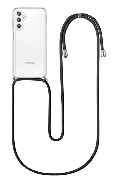 Kryt TopQ Samsung A14 5G s černou šňůrkou průhledný 92921