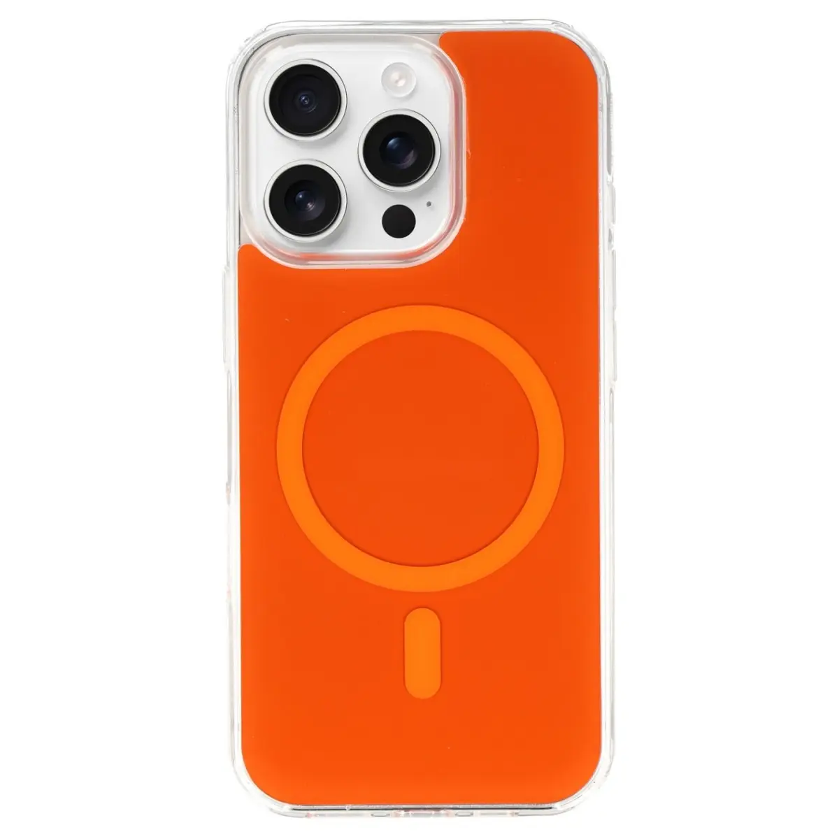 Ochranný kryt Glossy MagSafe pro iPhone 15 Pro oranžový