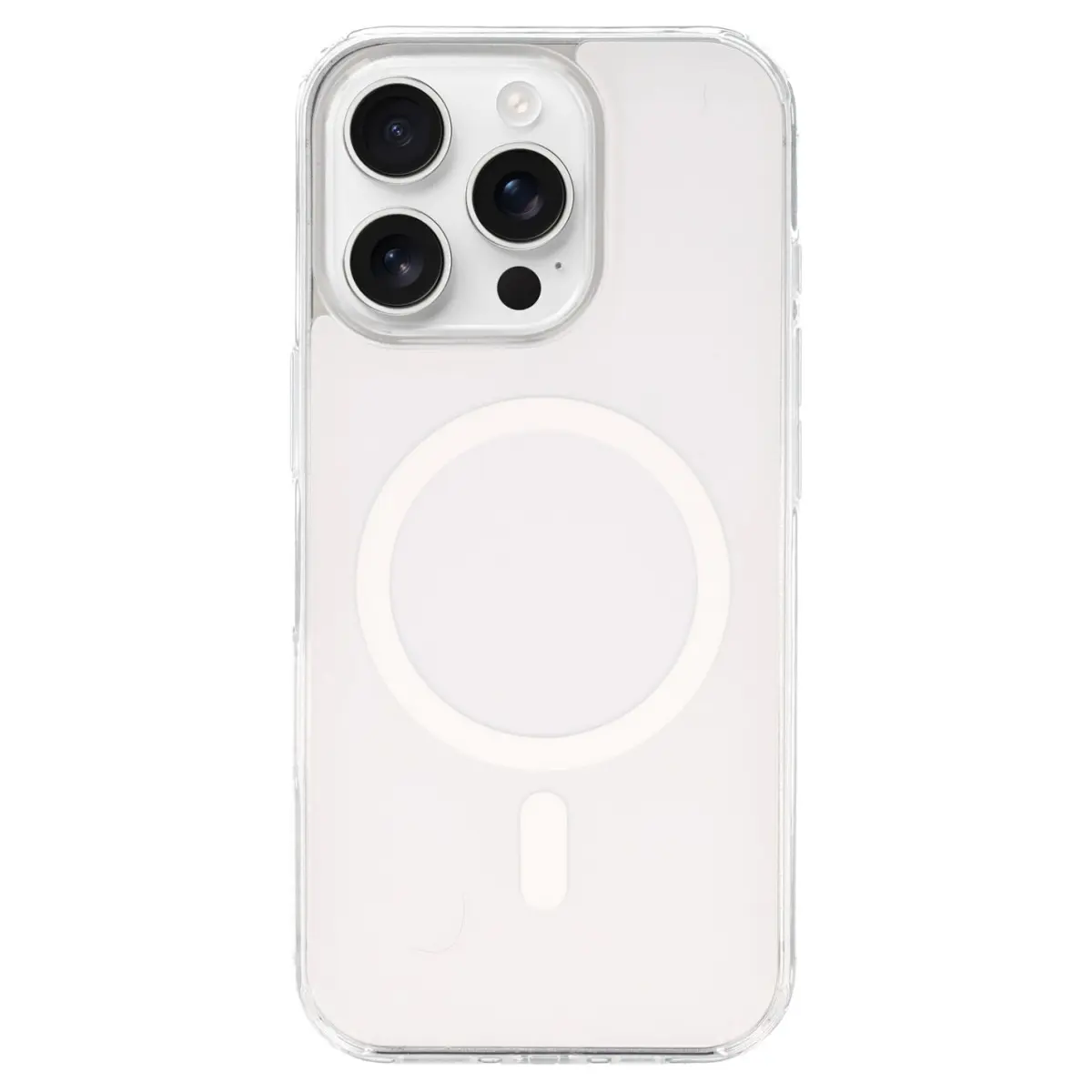 Ochranný kryt Glossy MagSafe pro iPhone 15 Pro Max bílý