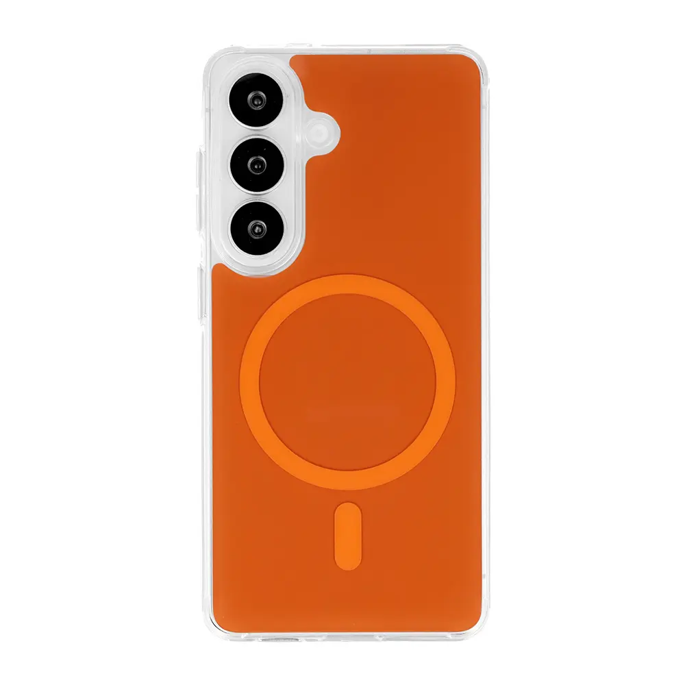 Ochranný kryt Glossy MagSafe pro Samsung Galaxy S26 oranžový