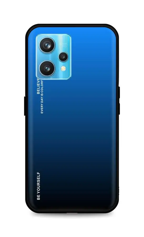 Kryt TopQ LUXURY Realme 9 Pro+ pevný duhový modrý 73127