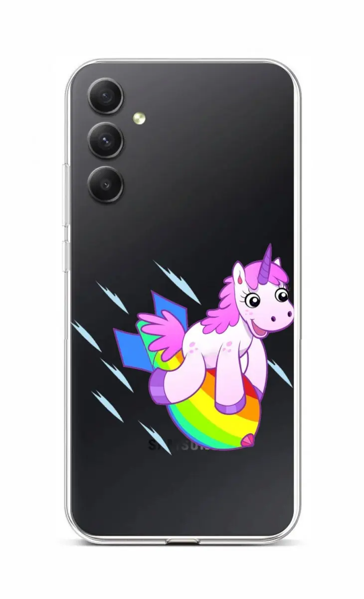 Kryt TopQ Samsung A34 Flying Unicorn 93160