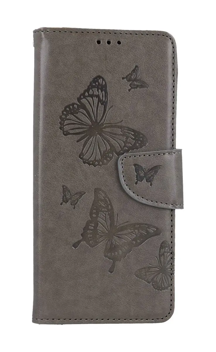 Pouzdro TopQ Xiaomi Redmi 12C knížkové Butterfly šedé 113202