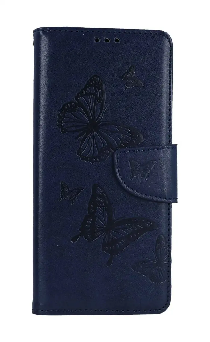 Pouzdro TopQ Xiaomi Redmi 12C knížkové Butterfly modré tmavé 113205
