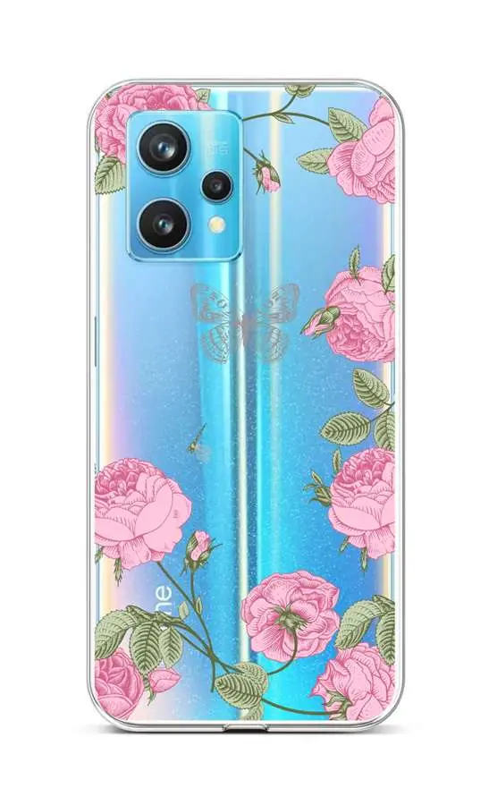 Kryt TopQ Realme 9 Pro+ silikon Pivoňky 73286