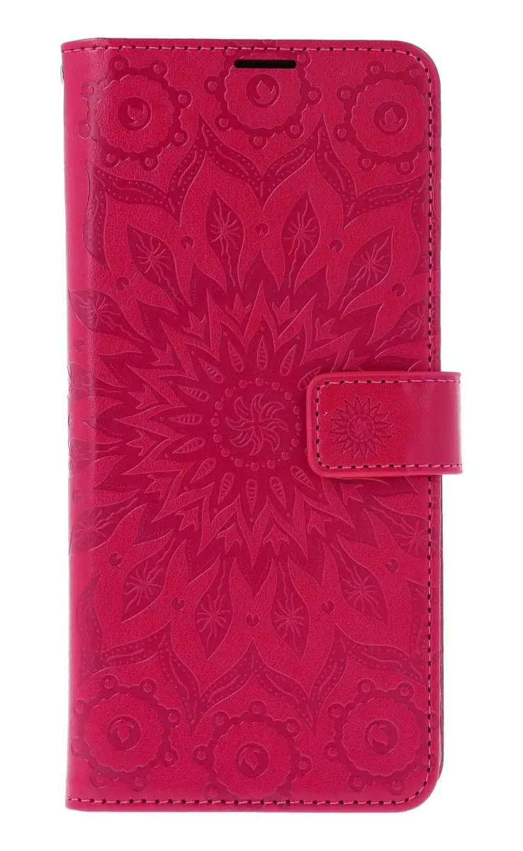 Pouzdro TopQ Xiaomi Redmi 14C knížkové Mandala tmavě růžová 133349
