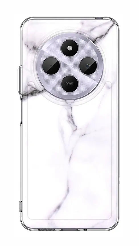 Kryt TopQ Xiaomi Redmi 14C pevný Mramor bílý 133495