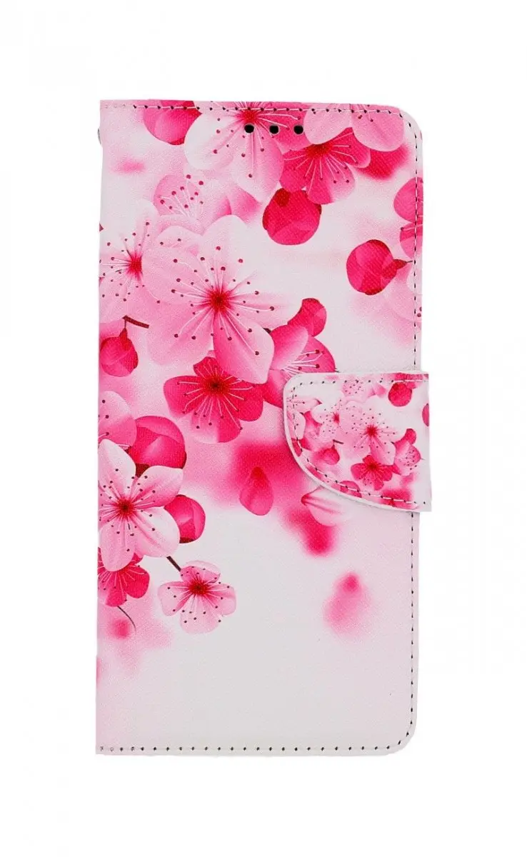 Pouzdro TopQ Samsung A13 knížkové Růžové kvítky 73512