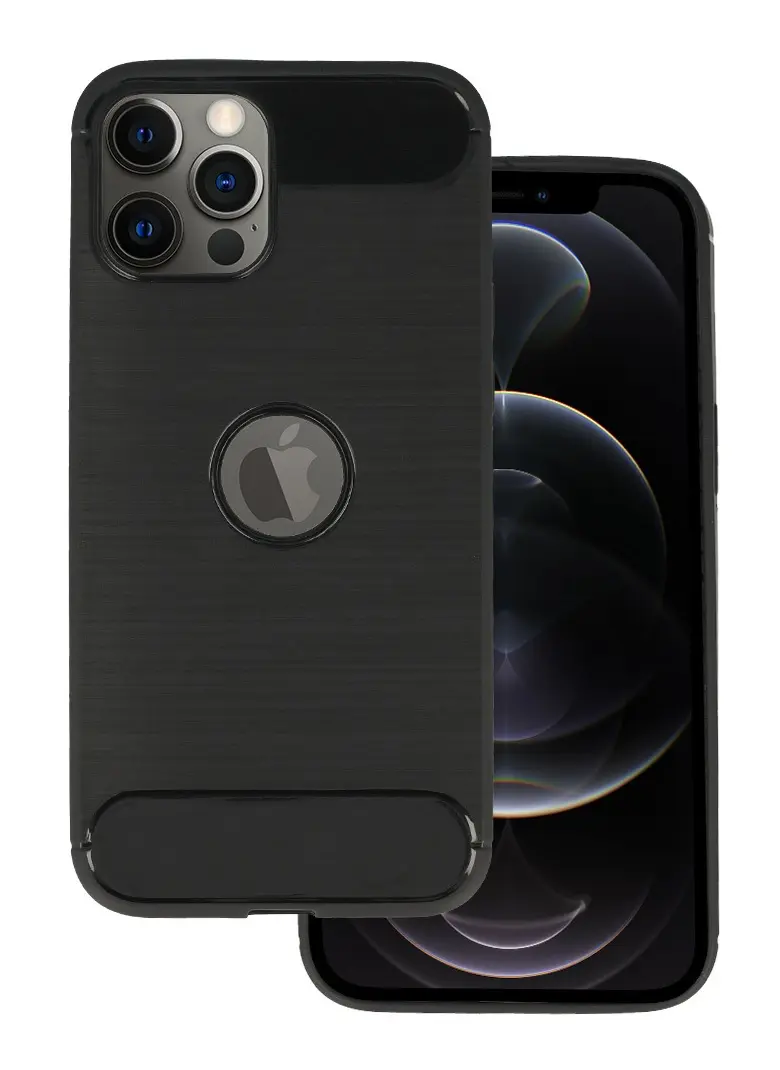 Kryt TopQ iPhone 12 Pro Max silikon černý 53643