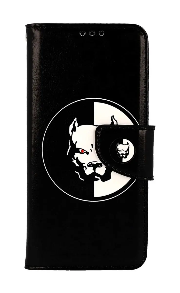 Pouzdro TopQ Xiaomi Redmi Note 11 knížkové Černobílý pitbull 73674