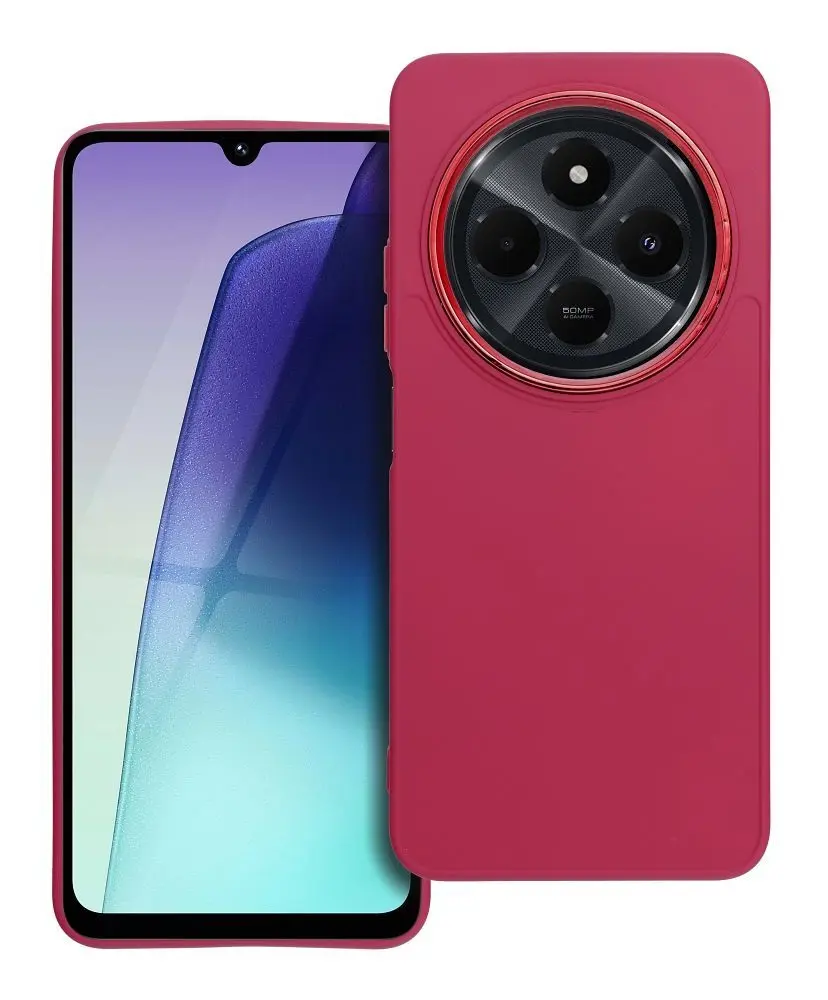 Kryt TopQ Frame Xiaomi Redmi 14C malinový 133742