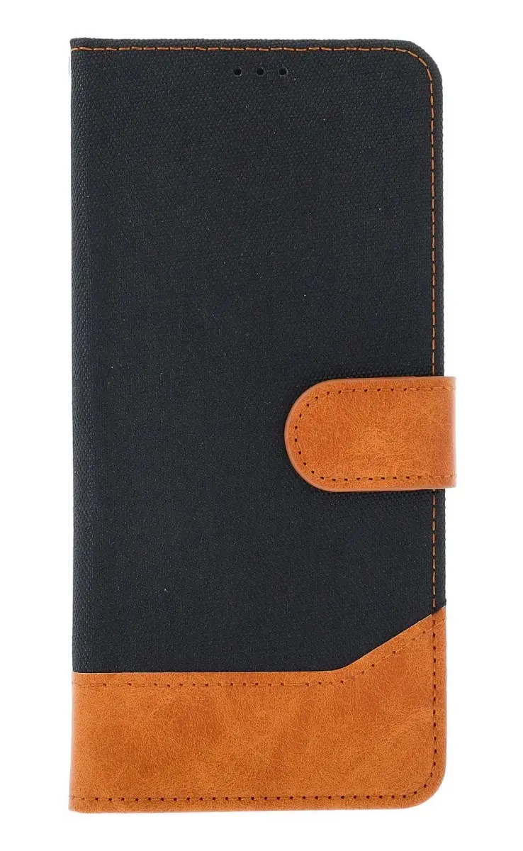 Pouzdro TopQ Jeans Xiaomi Redmi 14C knížkové černé 133768
