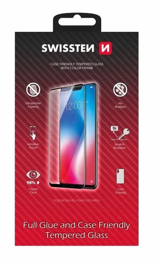 Tvrzené sklo Swissten na Xiaomi Redmi 10 FullGlue černé