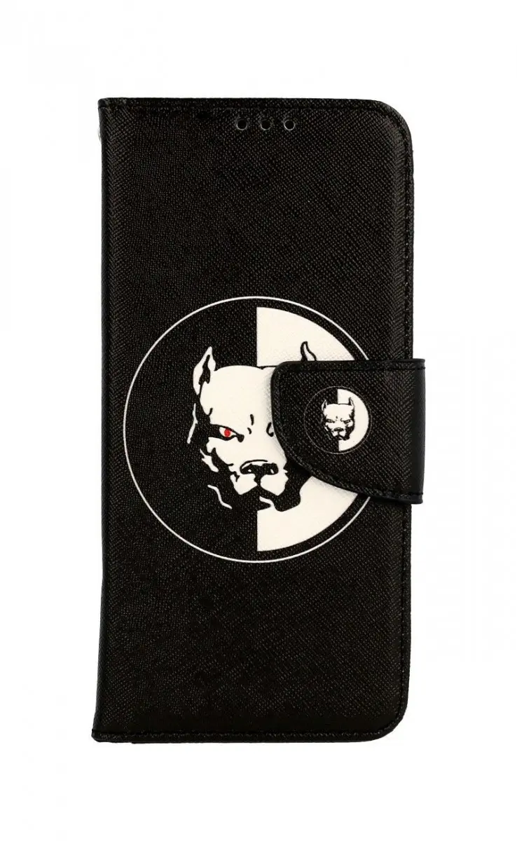 Pouzdro TopQ Vivo V23 5G knížkové Černobílý pitbull 73862