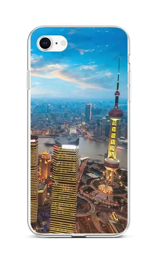 Kryt TopQ iPhone SE 2022 silikon City 73940