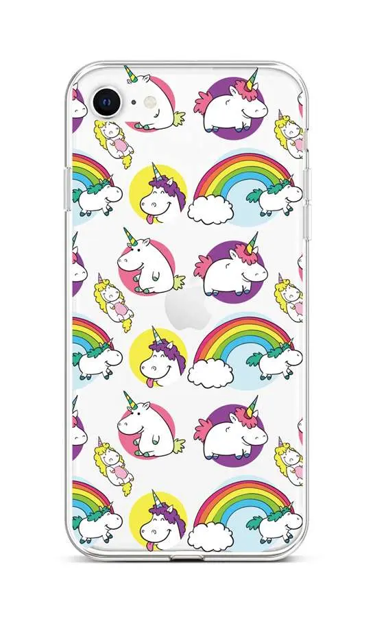Kryt TopQ iPhone SE 2022 silikon Chunky Unicorns 73950